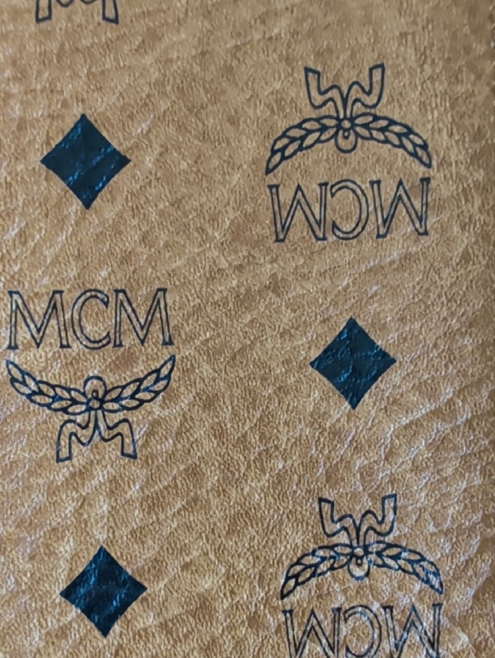 MCM Cognac and Black Logo Checkbook Cover - Picture 5 of 5
